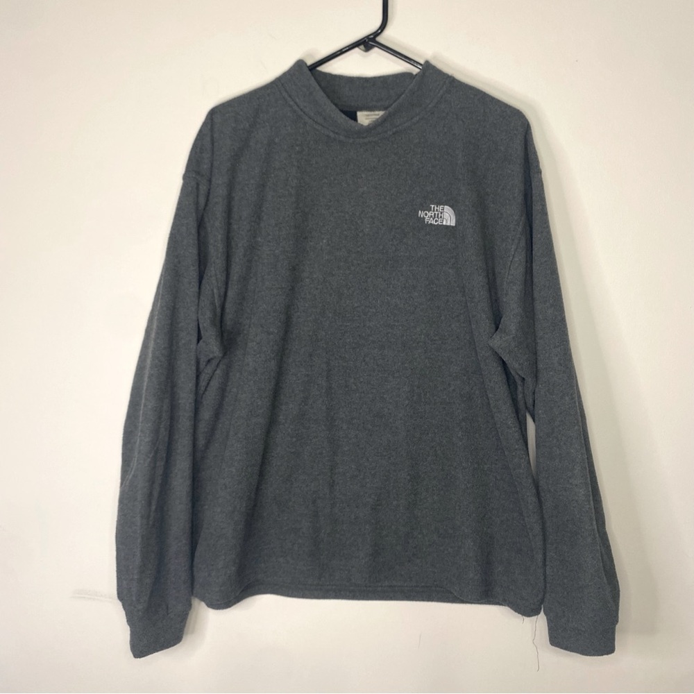 Men's The North Face Pull Over Gray Sweater Hiking Outdoors Size Large Crew Neck